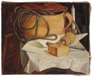 Zátiší se svíčkou od Boris Dmitrievich Grigoriev