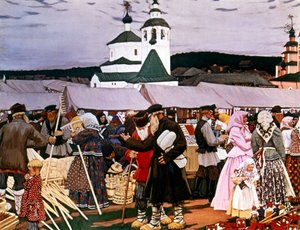 Veletrh od Boris Mikhailovich Kustodiev