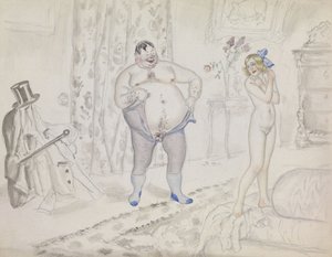 Pozdní noční setkání od Boris Mikhailovich Kustodiev