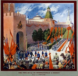 Oslava Třetí internacionály v Moskvě Třetí internacionála (nebo Komintern či Komunistická internacionála) byla založena 2.3.1919. Kresba Boris Zvorykin (1872-1935). Ústav sociálních dějin, Montreuil od Boris Vasilievich Zvorykin