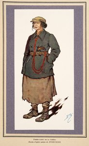 Tajná agentka z Histoire des Soviets, hospoda. 1922 (barevné lito) od Boris Vasilievich Zvorykin