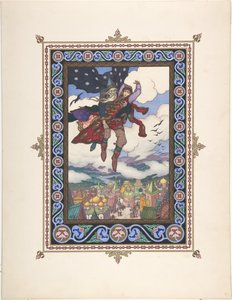 Ilustrace k pohádce Marya Morevna, c. 1925 od Boris Vasilievich Zvorykin