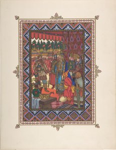 Ilustrace k pohádce Marya Morevna, c. 1925 od Boris Vasilievich Zvorykin