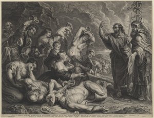 Mojžíš a drzý had od Boëtius Adams Bolswert, after Sir Peter Paul Rubens
