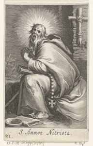 Svatý Ammonius Veliký jako poustevník S. Ammon Nitriota (titul na předmětu) Hermits (název série) Sacra eremvs ascetarvm (název série)