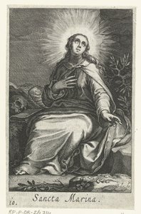 Svatá Marina Alexandrijská jako poustevnice Sancta Marina (název na objektu) Hermitesses (název série) Sacra Eremus Ascetriarum (název série)