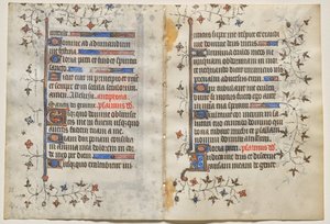 Bifolio z knihy hodin: Text (verso) od Boucicaut Master