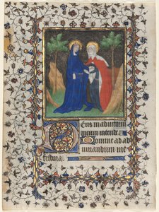 Listy z knihy hodin: Navštívení a Kristus v soudu, c. 1415. od Boucicaut Master