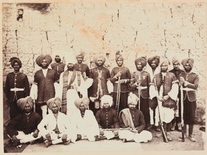 Vojáci 29. (pandžábského) pluku bengálské domorodé pěchoty v Afghánistánu od Bourne and Shepherd