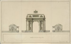 Triumfální oblouk od Tverské Zastavy v Moskvě, 1826-1829 od Bové