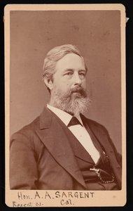 Portrét Aarona Augusta Sargenta 1827-1887, před rokem 1881. od Brady