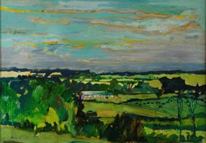 Přes údolí, Bedfordshire, 1973 od Brenda Brin Booker