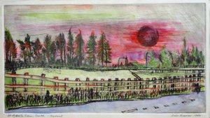 Západ slunce, Hedgerley Green od Brenda Brin Booker