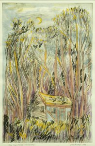 The Tree House I (akvarel na papíře) od Brenda Brin Booker