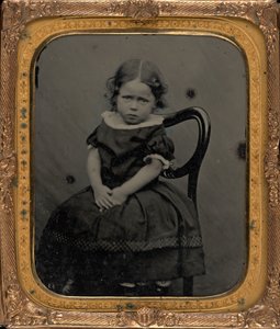 Portrét dívky, cca. 1855 (foto) od British Photographer