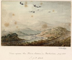 Série skic, pohledy ve Velké Británii, kontinentu a Americe 1772-1778 (akvarel) od British School