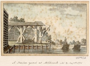 Série skic, pohledy ve Velké Británii, kontinentu a Americe 1772-1778 (akvarel) od British School