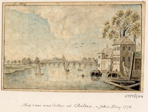 Série skic, pohledy ve Velké Británii, kontinentu a Americe 1772-1778 (akvarel) od British School