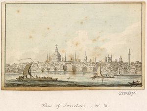 Série skic, pohledy ve Velké Británii, kontinentu a Americe 1772-1778 (akvarel) od British School