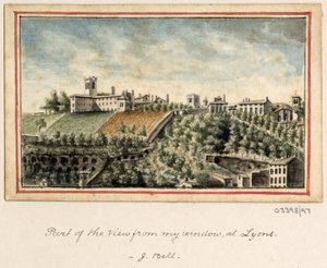 Série skic, pohledy ve Velké Británii, kontinentu a Americe 1772-1778 (akvarel) od British School