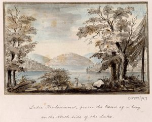 Sarja luonnoksia, näkymiä Isossa-Britanniassa, mantereella ja Amerikassa 1772-1778 (akvarelli) od British School