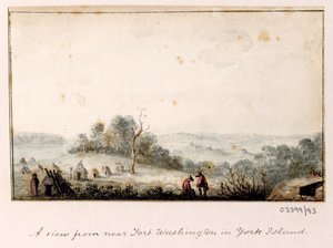 Sarja luonnoksia, näkymiä Isossa-Britanniassa, mantereella ja Amerikassa 1772-1778 (akvarelli) od British School