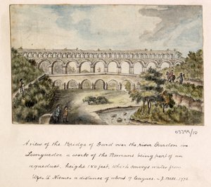 Série skic, pohledy ve Velké Británii, kontinentu a Americe 1772-1778 (akvarel) od British School