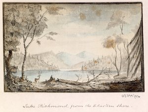 Série skic, pohledy ve Velké Británii, kontinentu a Americe 1772-1778 (akvarel) od British School