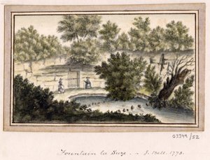 Série skic, pohledy ve Velké Británii, kontinentu a Americe 1772-1778 (akvarel) od British School