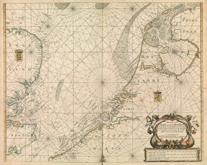 Mapa Severního moře a nizozemského pobřeží od British School