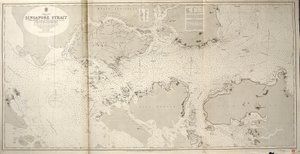 Čínské moře SINGAPURSKÝ ÚŽINEK Velitel štábu JW Reed Navg Lieuts TH Tizard... za asistence důstojníků HMS Rifleman 1865-69 od British School