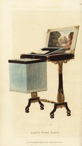 Elegantní dámský pracovní stůl, éra Regency od British School