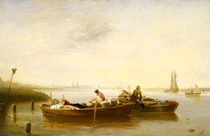 Greenwich z Blackwall Reach, asi 1830-40 (olej na plátně) od British School