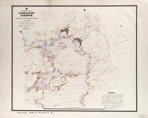 Irsko - západní pobřeží, přístav Glengariff. Prozkoumáno kvalifikační třídou, Navigační škola, září - říjen 1912. od British School