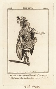 Pan Thomas Sheridan v postavě Oidipa ve filmu Johna Drydena Oidipus, divadlo Covent Garden od British School
