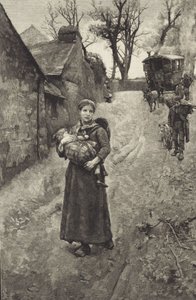 Chudá venkovská vdova (rytina) od British School