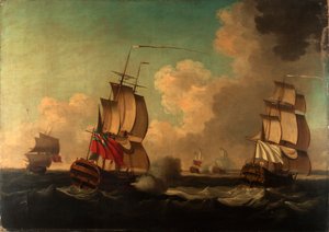 Zajetí lodí Alcide a Lys, 8. června 1755 od British School