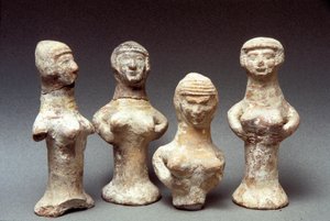 Figurky z Ašery, Kananejec, 999-600 př. n. l. (hlína)