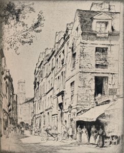 Nádvoří Halles, Rue St Jacques, 1915 od Bror Julius Olsson Nordfeldt