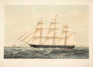 Slavná železná Clipper Ship Chile 767 Tons Register, patřící společnosti Messrs Seymour Peacock  Co of London od Brothers Kell