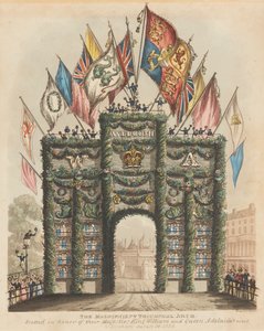 Triumfální oblouk pro krále Viléma IV. a královnu Adelaidu od Bruce Brighton