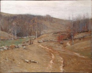 November Hillsides (olej na plátně)