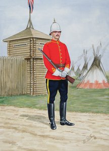 Strážník Severozápadní jízdní policie v roce 1880