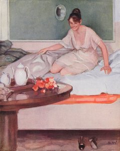 Ranní dárek (barevná litografie)