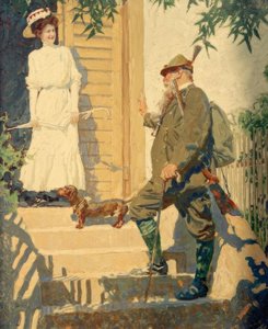 Princ regent Luitpold Bavorský s mladou dámou