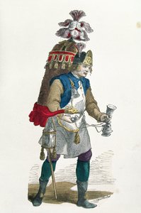 Coconut Seller v roce 1774 (barevná rytina)