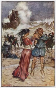 Ilustrace pro The Cloister and The Hearth od Charlese Reade (barevné lito) od Byam (after) Shaw