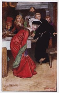 Ilustrace pro The Cloister and The Hearth od Charlese Reade (barevné lito)