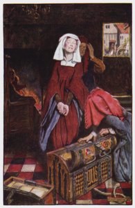 Ilustrace pro The Cloister and The Hearth od Charlese Reade (barevné lito)