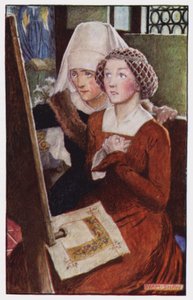 Ilustrace pro The Cloister and The Hearth od Charlese Reade (barevné lito) od Byam (after) Shaw